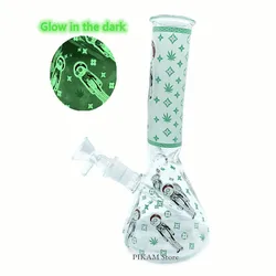 10lnch vidro narguilé garrafa criativo fulgor no escuro fumar tubo shisha acessórios vidro bong tubos de fumaça vaso decoração para casa presente