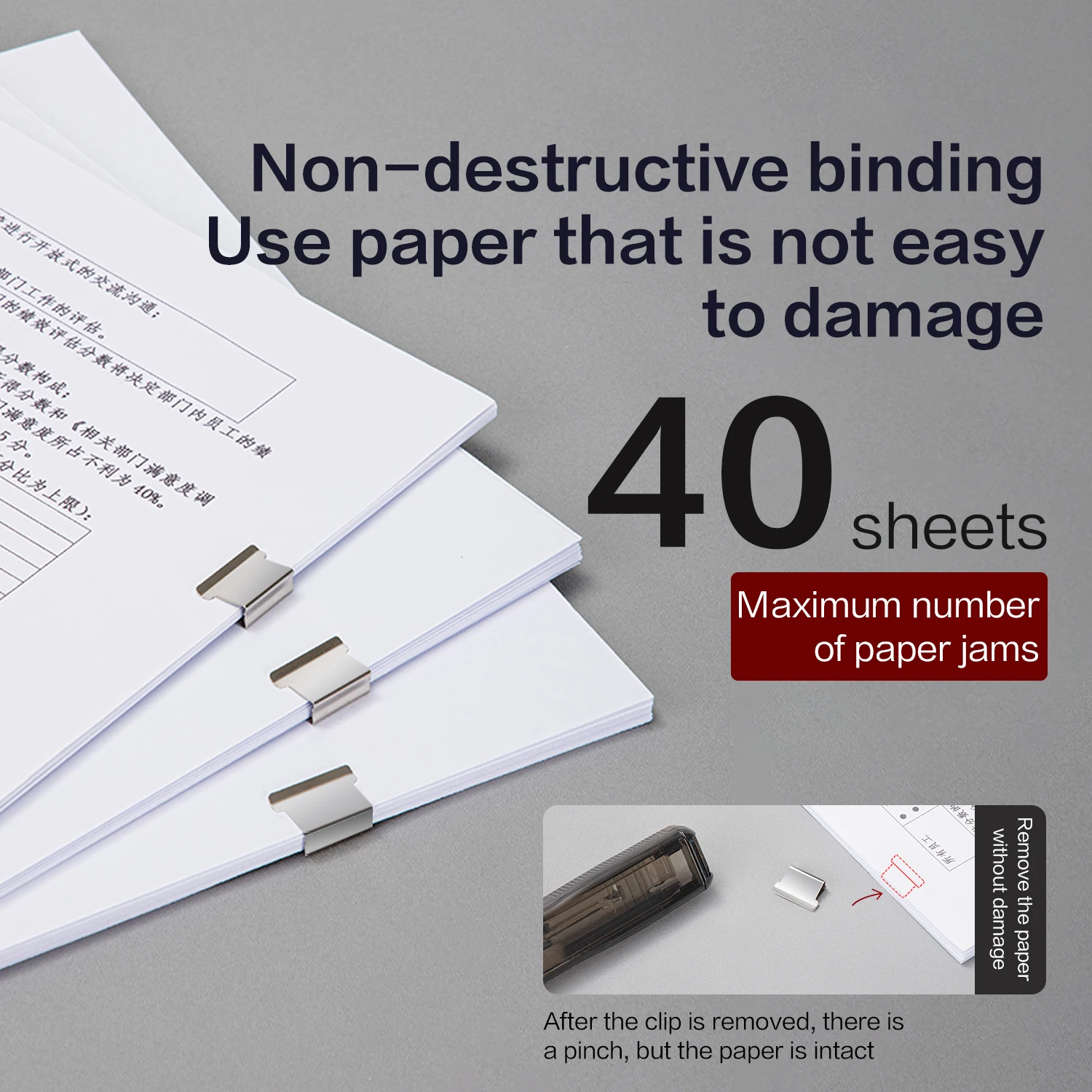 KHINSUN Paper Clipper Staplers with Refills Office Supplies paper clipper staplers