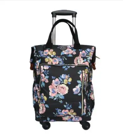 Женские деловые дорожные сумки на колесиках, дорожные рюкзаки на колесиках, рюкзак на колесиках, рюкзак на колесиках Mochila, Оксфорд, багаж на колесиках, чемодан - Цвет: 22 Inch