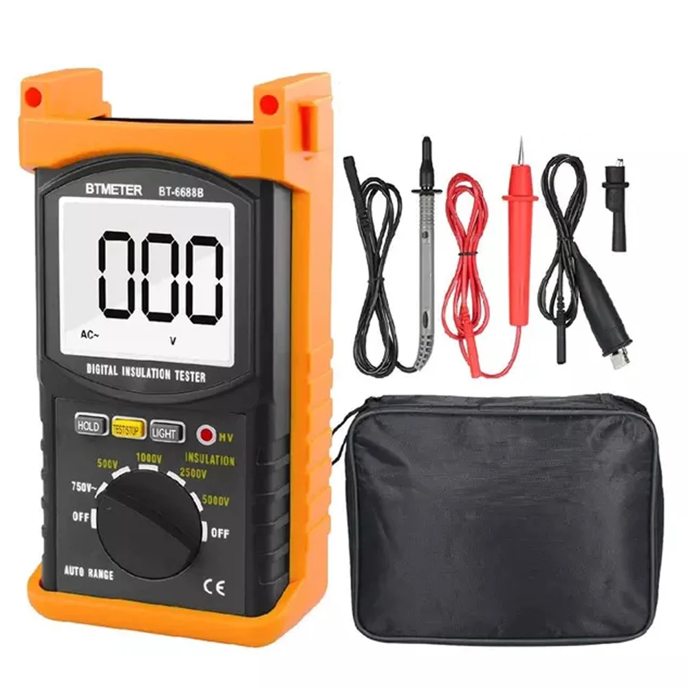 BTMETER BT 6688B цифровой тестер сопротивления изоляции испытательное напряжение 5000 в