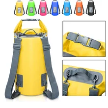 Bolsas impermeables de 5L/10L/15L/20L, bolsa de almacenamiento en seco para canoa, Kayak, Rafting, deporte al aire libre, bolsas de natación, Kit de viaje, mochila