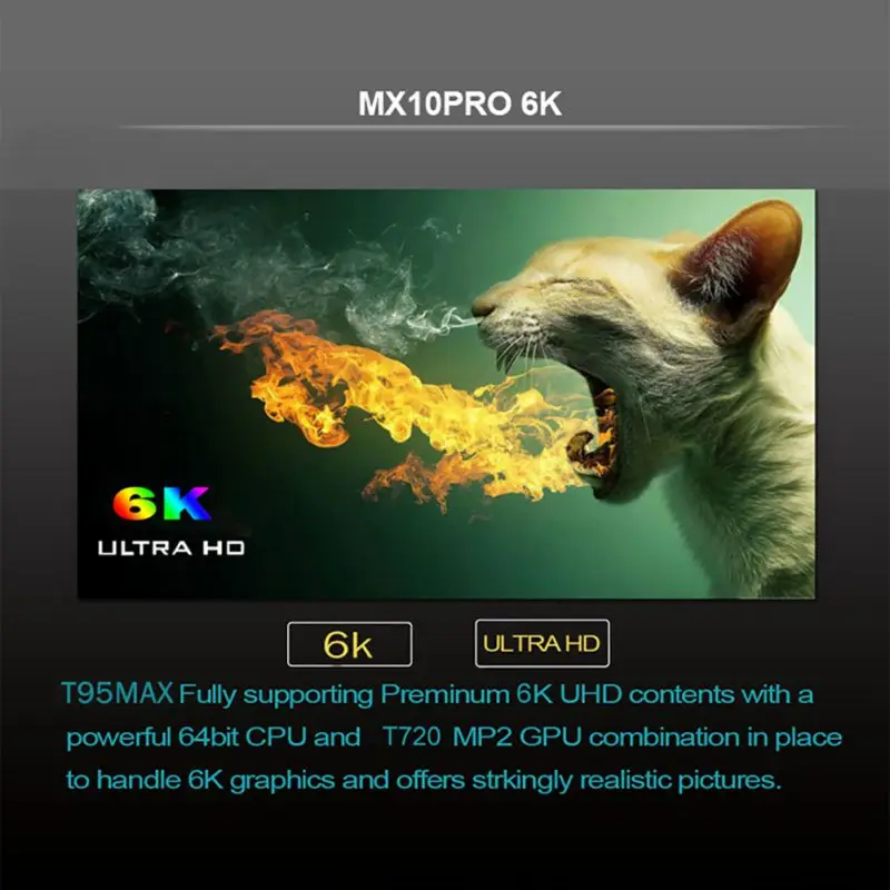 MX10 Pro 6K tv Box 4+ 32 ГБ Смарт медиаплеер с дистанционное управление, разъем HDMI кабель для ТВ США ЕС Великобритания