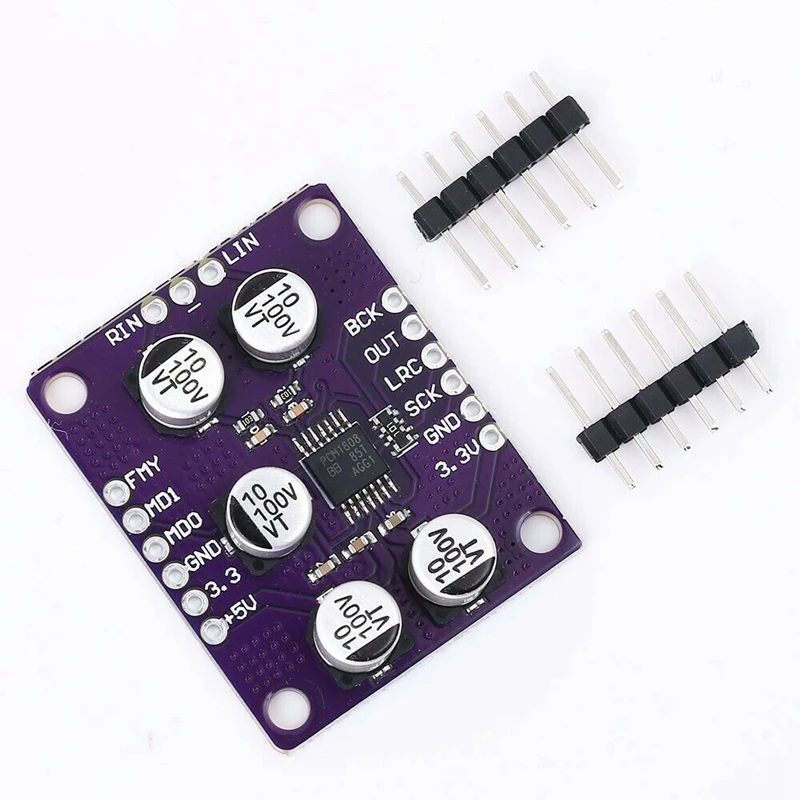 24Bit усилитель Pcm1808 аудио стерео Adc односторонний аналоговый плеер декодер плата модуль