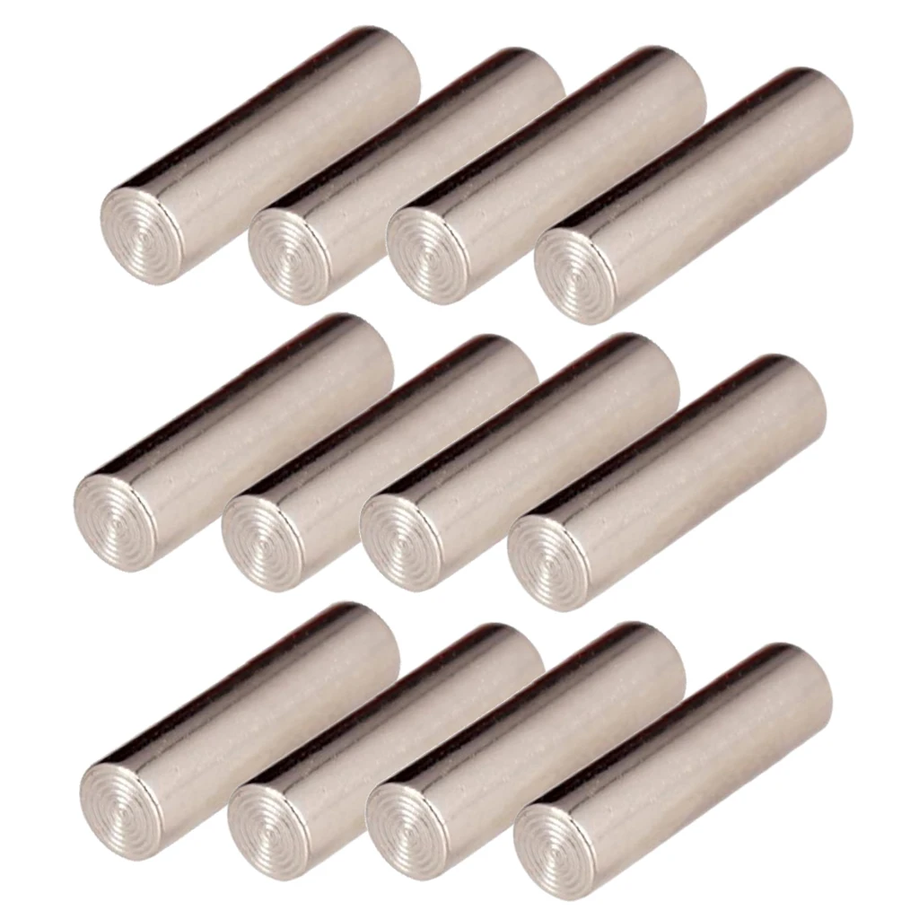 12 Pieces Electric Guitar Bass Pickup Metal Pins Cyclinder Magnet Slug Rods