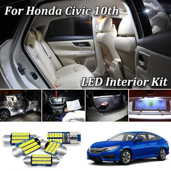 

8Pcs Canbus led interior light Kit For 2016 2017 2018 2019 2020 Honda Civic 10th Sedan Coupe led interior License Plate light