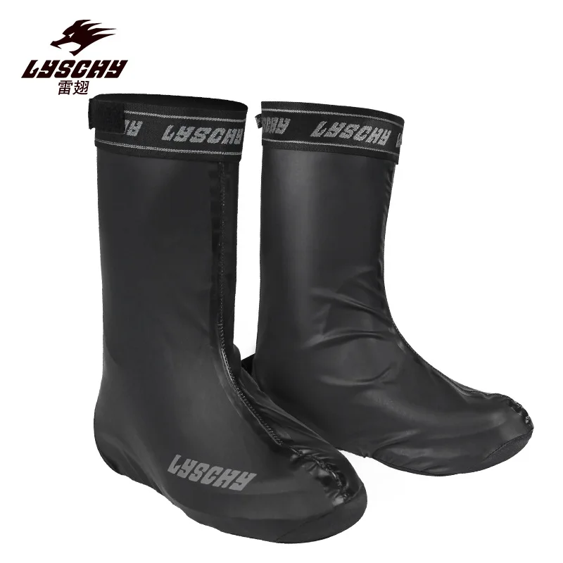 

Lyschy Ray Wing Motorcycle Waterproof Riding Shoe Covers Water Resistant Anti-slip Windproof Straight-Cut Regulation Reflective