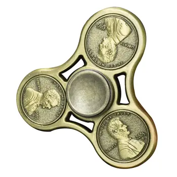 

Zinc Alloy Finger Anti-Stress With Bearing Triangle Coin Rotatable Darts Kids Toy Dollar Coin Finger Spinner Tabletop