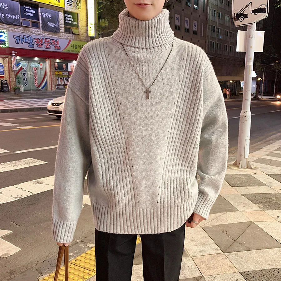 Solid Turtleneck Pullover Men Korean Winter Sweater Men 2019 Long Sleeve Fashion Thick men's Warm Turtleneck Sweater Male Solid Turtleneck Pullover Men Korean Winter Sweater Men 2019 Long Sleeve Fashion Thick men's Warm Turtleneck Sweater Male