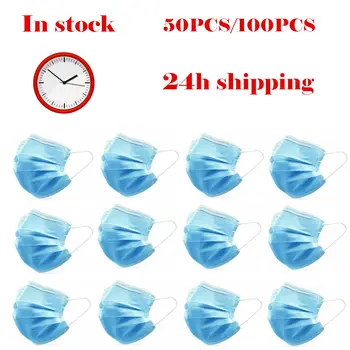 

Disposable Mask 3 Layer Dustproof Facial Protective Face Mask Prevent Covering Breathable Quality Mask Shield