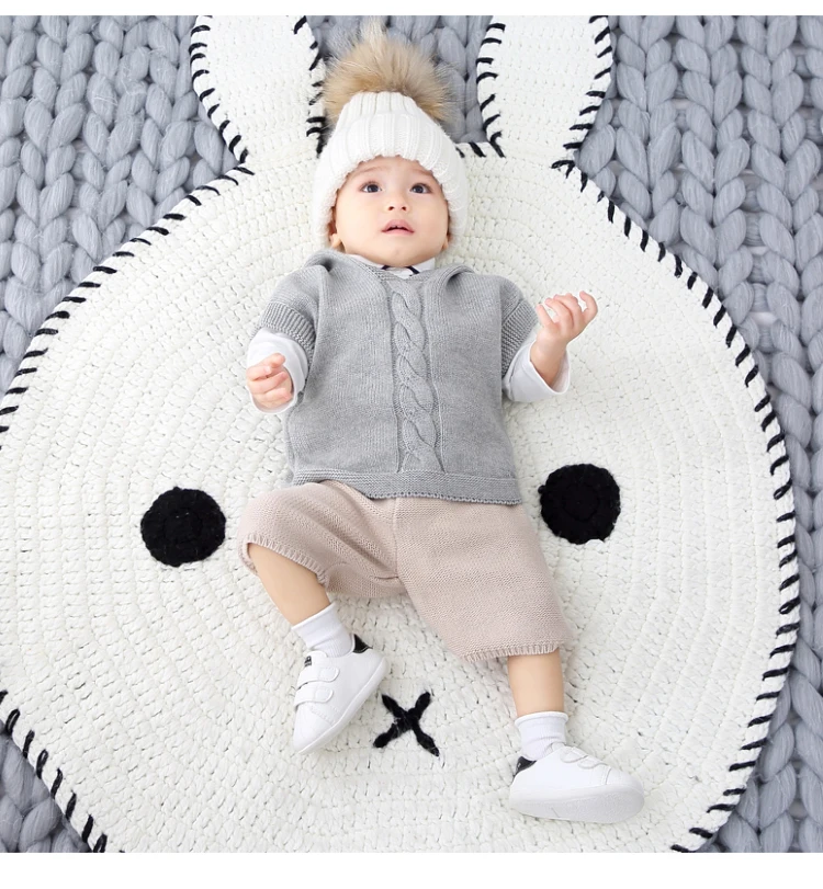 AustinBella/2020 wholesale boutique high quality baby boy clothes baby boy knit shorts