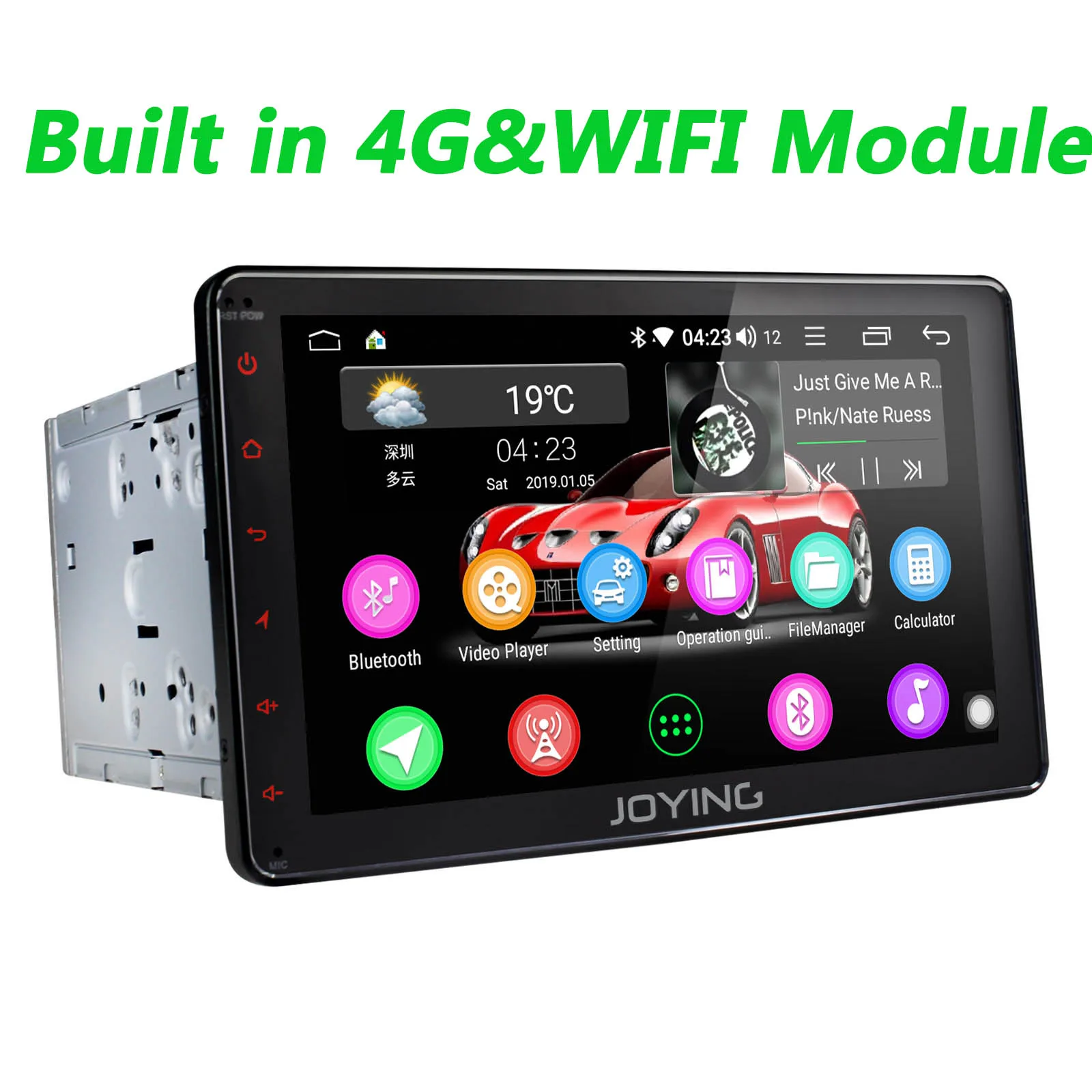 JOYING 2 Din автомагнитола 2 ГБ Android 8,1 Восьмиядерный gps приемник wifi 8 дюймов HD дисплей Поддержка зеркальная связь/Голосовая команда головное устройство - Цвет: JY-UO138N3G