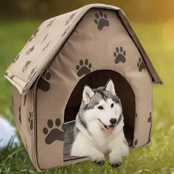 

Foldable Pet Dog House Foldable Winter Warm Pet Kennel House for Dog Puppy Cat Bed Nest Tent Pet Supplies