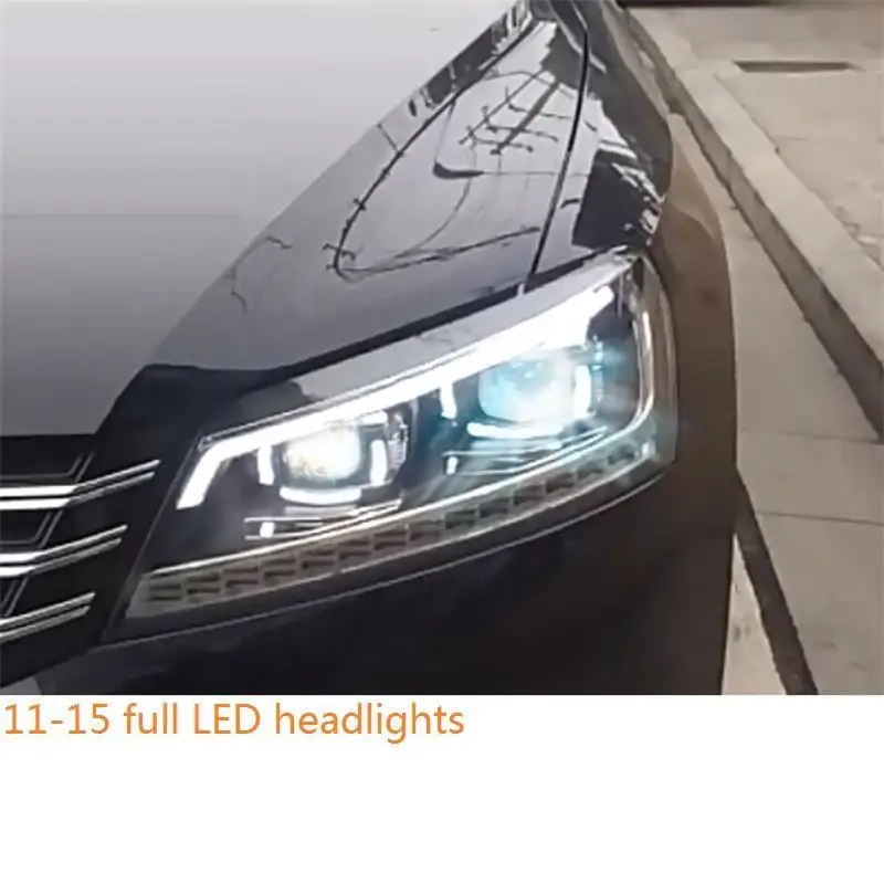MODEL I Запчасти Drl светодиодные лампы для укладки автомобилей Automovil Внешние фары автомобиля фары в сборе 11 12 13 14 15 для Volkswagen Passat - Цвет: MODEL I