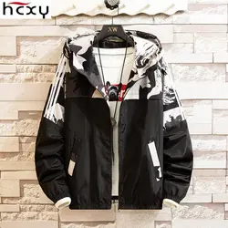 HCXY Новая Осенняя мужская куртка Корейская версия прилива цвет камуфляжная куртка мужская Студенческая куртка