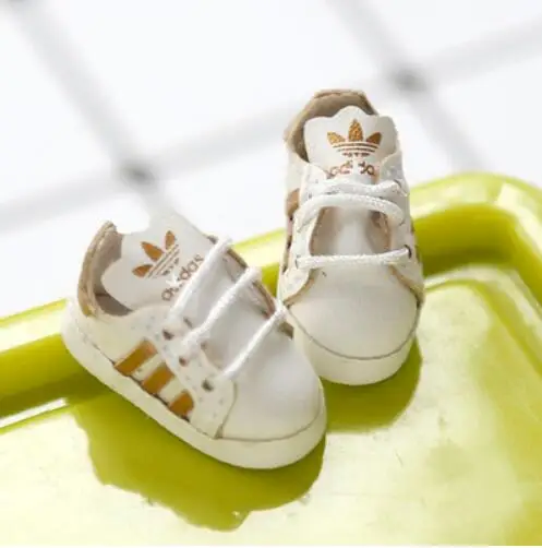 white Новинка; 1 пара; 6 цветов; спортивная обувь; модная обувь для куклы OB11 bjd; для ob11, obitsu11, Molly, 1/12; аксессуары для куклы bjd; одежда - Цвет: white