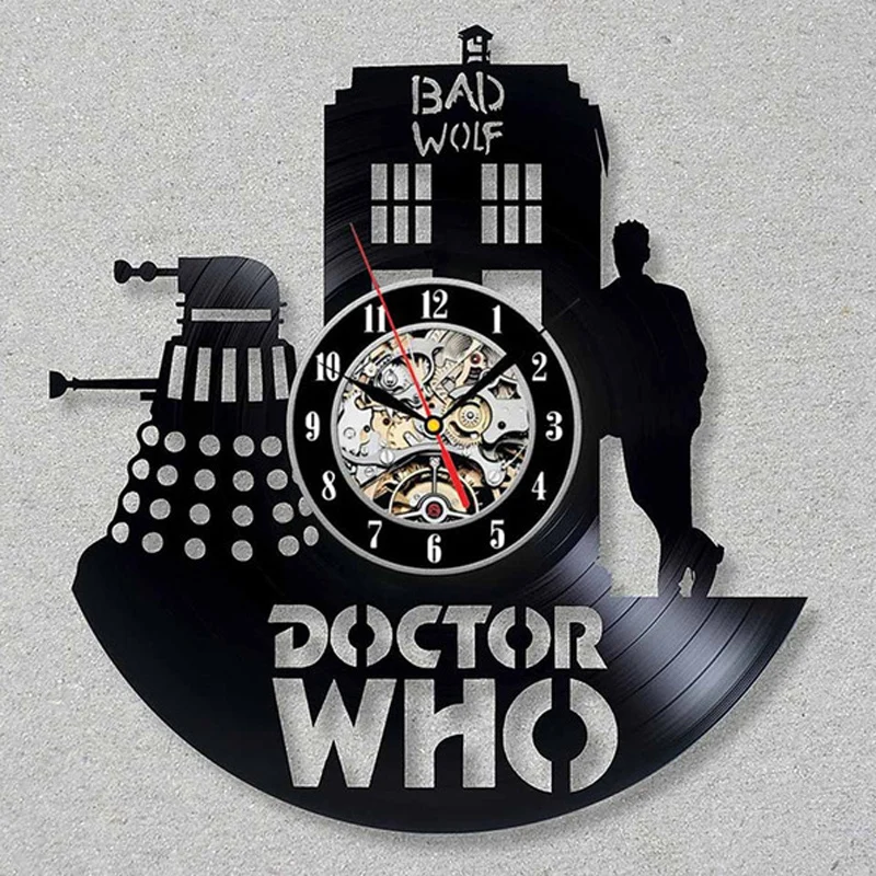 Виниловые настенные часы Doctor Who современные дизайнерские 3d наклейки винтажные из