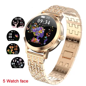 

2020 Lovely Smart Watch Women IP68 Waterproof Heart Rate BP FacebookMessage & Call Reminder LW10 Smartwatch Connect Android IOS