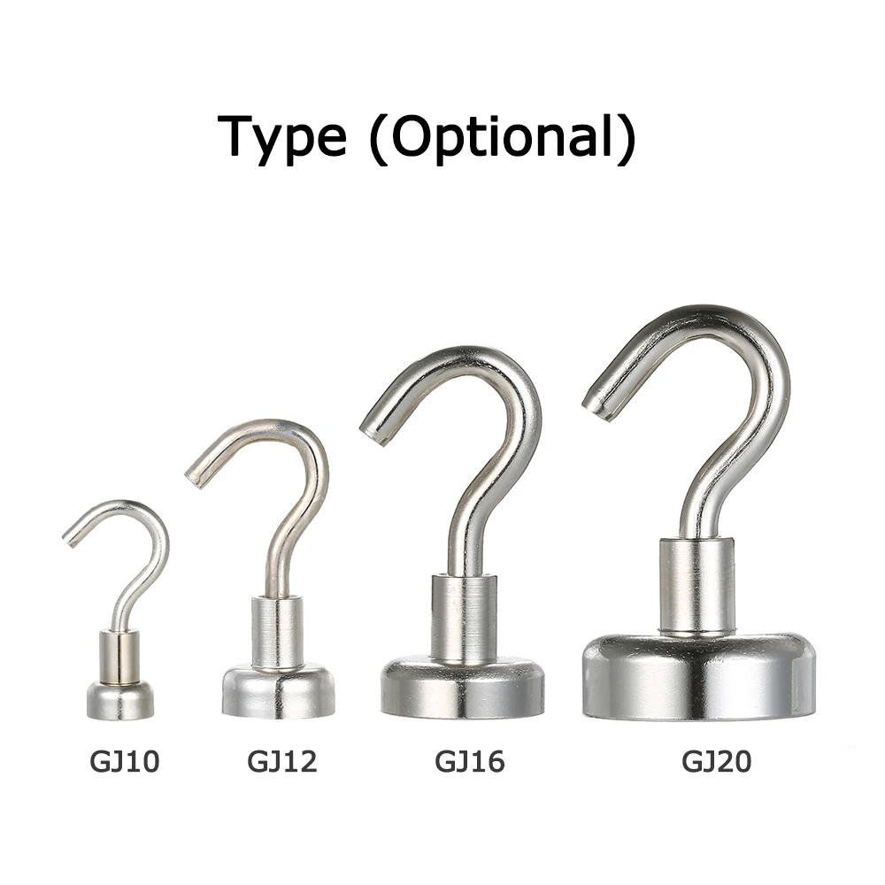 

10pcs Mini Practical Magnetic Hooks Magnet Hanging Hook Heavy Duty Neodymium Magnet Hook Set Magnetic Single Hook