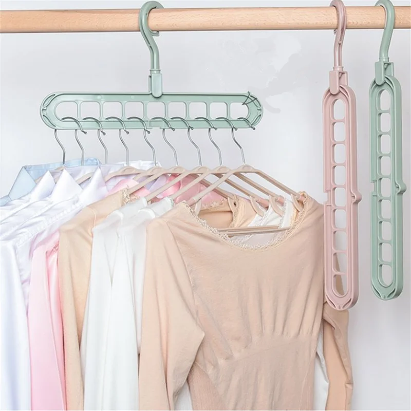 

New Magic Multi-port Support Circle Clothes Hanger Clothes Drying Rack Multifunction Plastic Clothes Hangers Home Storage Hanger