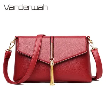 

High Quality Ladies Hand Bag Tassel Leather Crossbody Bags For Women Luxury Handbags Women Bags Designer Messenger Bag Bolsas