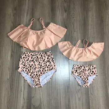 

mom daughter swimsuit baby girl leopard swimsuit mom me summer fashionable swimsuit
