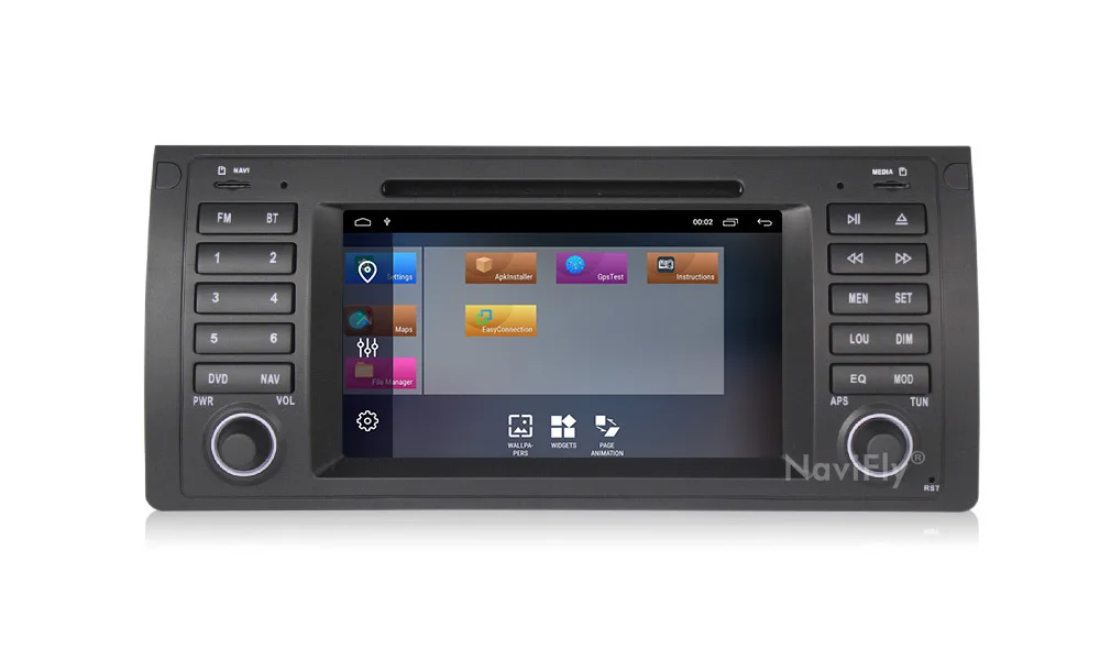 Top NaviFly Android 9.1 Car GPS DVD Navigation for BMW 5 series E39 X5 E53 Multimedia player Stereo Wifi Quad Core RAM 2G ROM 32G BT 17
