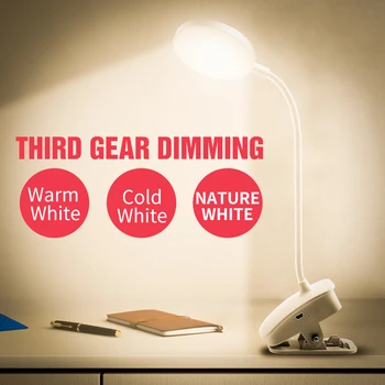 

DuuToo 3 Modes Smart Desk Light LED Portable Desktop Reading Table Lamp Eye Protection Night Lights Rechargeable 18650 Battery