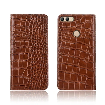 

Crocodile pattern genuine leather card slot holder case for Huawei Enjoy 8 Plus case for Huawei Enjoy 7S holster cover case capa