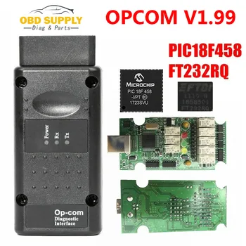 

Newest V1.99 OPCOM V1.95 Firmware PIC18F458&FTDI Chip Green PCB For Opel/G M NEW NEC Relay OP COM Scanner 1.95 OP-COM