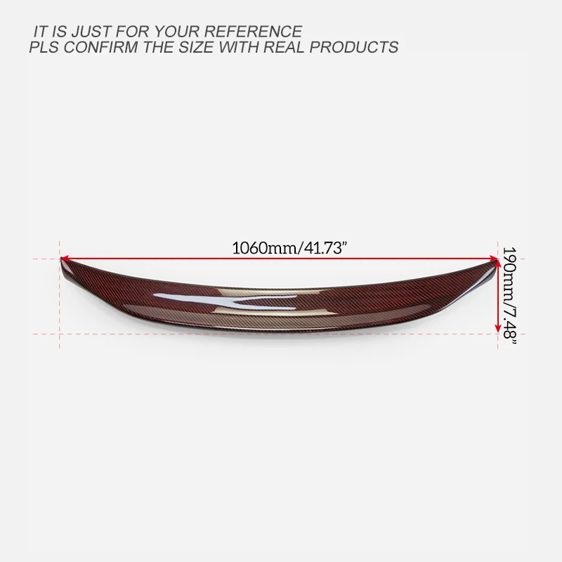 Per Mazda Mx5 Ncec Miata Prht Hard Top Red Carbon Rear Trunk Spoiler Wing Lip Trim Bodykit