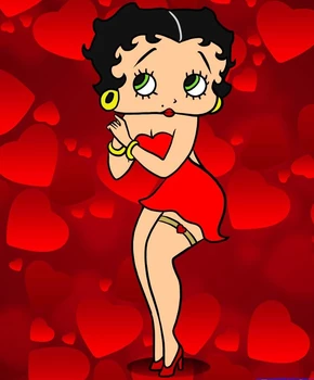 

JMINE Div 5D Betty Boop Love Heart Full Diamond Painting cross stitch kits art High Quality Cartoon 3D paint by diamonds