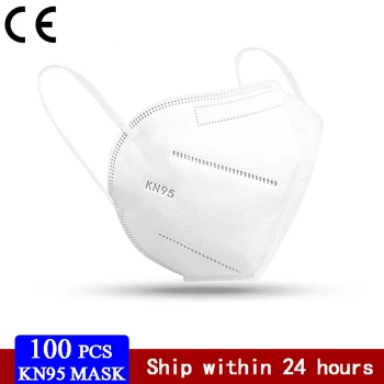 

100 Pieces KN95 Mascarillas FFP2 CE Facial Face Masks Protective 95% Breathable Health Safety Mouth Mask For Face Mascarilla