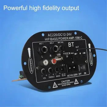 

Bluetooth Amplifier Board Dual Channel 12V 24V 220V Digital Audio Class D Stereo Amplifiers Support TF Card AUXr 8/10 inch