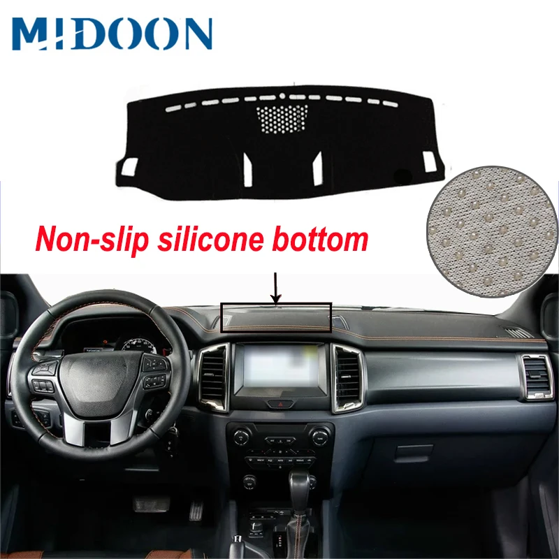 MIDOON Car Auto Inner Dashboard Cover Dashmat Pad Carpet Dash Mat For