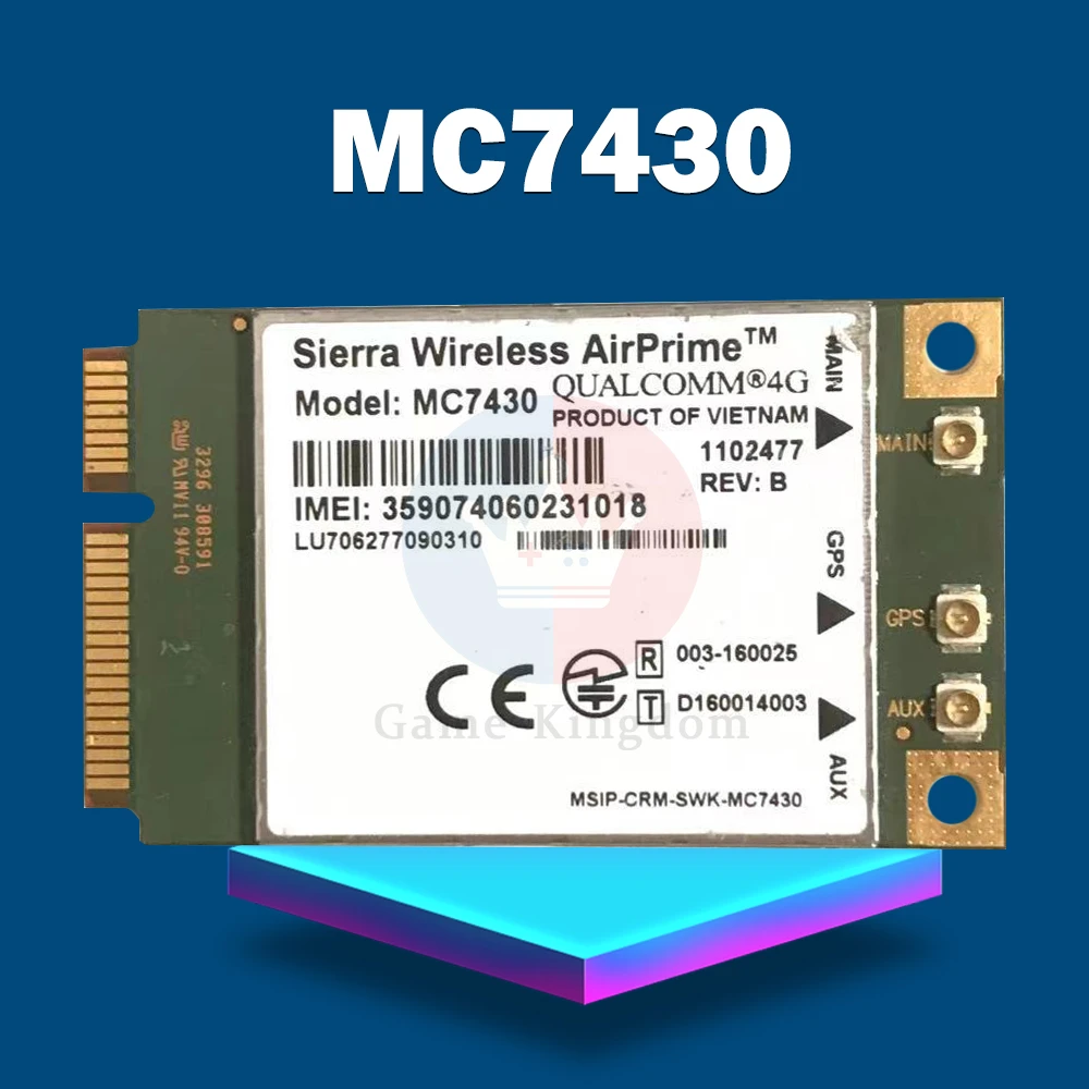 MC7430 4G Module FDD-TDD LTE CAT6 HSPA+ GNSS WWAN Card USB 3.0 MBIM interface PCIe mini 4G Card mobile broadband modem