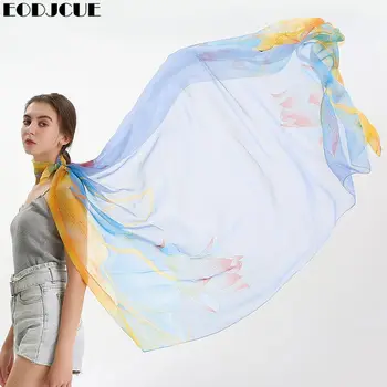

EODJCUE Seaside Holiday Sunscreen Beach Lotus Towel Shawl Background Cloth Decorative Cloth Outdoor Imitation Silk Scarf Women