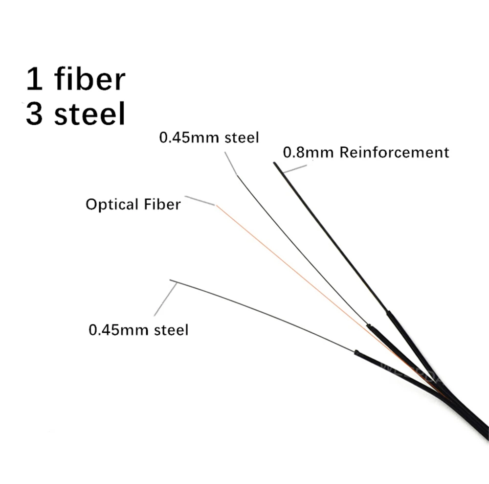 10m20m30m40m50m60m75m80m Outdoor SC simplex FTTH прямой патч кабель Одномодовый ftth корд оптоволоконный