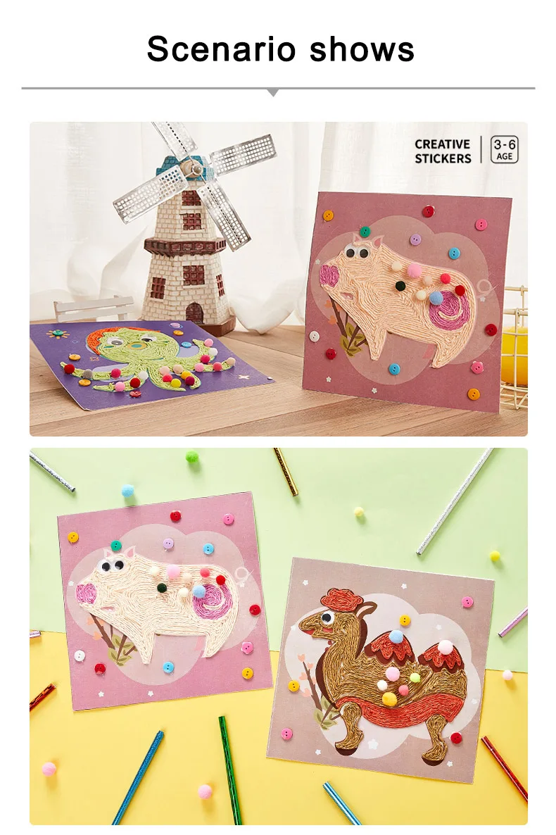 Набор наклеек весь набор DIY игрушки, пазлы для детей обучающие игрушки для детей обучающий Забавный набор подарок для мальчиков Игрушки