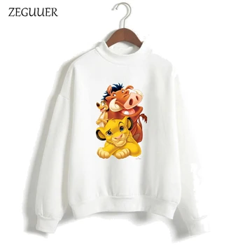 

The Lion King HAKUNA MATATA Harajuku Streetwear Kawaii Print Hoodies Pink Hoodies Women Sweatshirt Clothes Hipster Women Hoodies