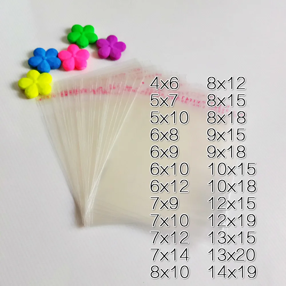 1000 шт. целлофановые пакеты упаковка полипропиленовый пакет самоклеящиеся