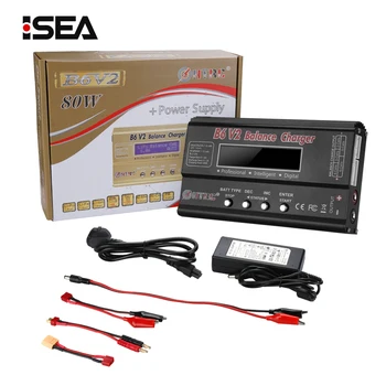 

HTRC B6 V2 80W Balance Charger Battery Discharger & 15V 6A AC Power Adapter LiHV LiPo LiIon LiFe NiCd NiMH PB RC Battery Charger