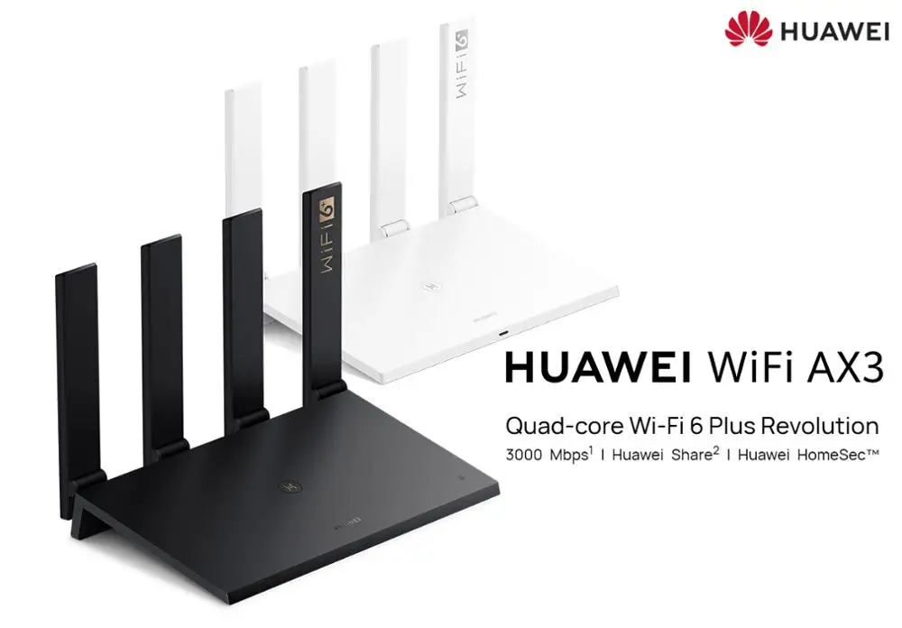 

Original Huawei WiFi AX3 Pro Quad-core Dual-core Router WiFi 6+ 3000Mbps 2.4GHz 5GHz Dual-Band Gigabit Rate WIFI Wireless Router