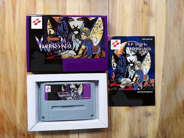 Gry 16-bitowe ** pocałunek wampira Castlevania (wersja EUR PAL!! Box + Manual + Cartridge!!) 1