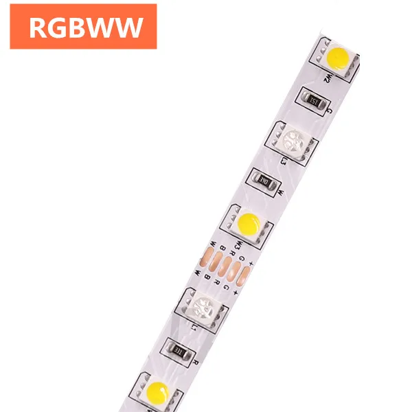 5050 RGB Светодиодная лента 60 Светодиодный s/m RGBW RGBWW RGB CCT белый теплый белый светодиодный свет водонепроницаемый 12 В светодиодный свет для дома - Испускаемый цвет: RGBWW