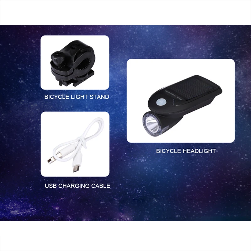 Комплект велосипедных фар USB перезаряжаемые солнечные заряжаемые фонари велосипедные огни Светодиодный фонарь для велосипеда задний фонарь