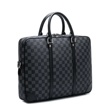 

Luxury Business Handbags Europe and The United States Fashion New Men's Briefcase Laptop Bag Pu Leather Shoulder Messenger Bag