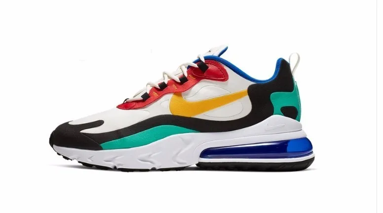 Authentic Nike Air Max 270 React Man Running Shoes Breathable Comfortable Shock Absorption Wear-resistant Leisure Sneaker AO4971 - Цвет: AO4971-002