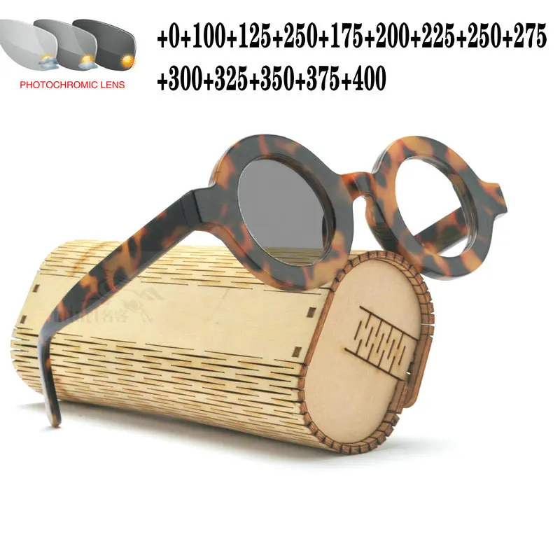

Sexy Round Women Leopard Photochromic Reading Glasses Female Farsighted Glasses Frame Presbyopia High Quality Eyeglasses FML