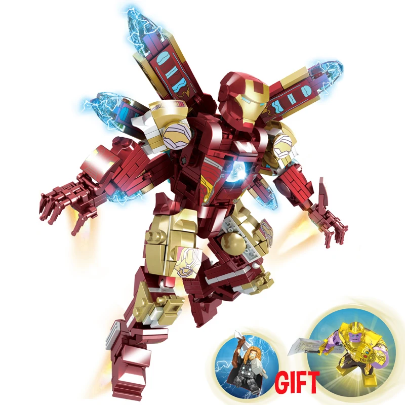 

427pcs Fit Legoing Avengers Iron man MK85 Model Building Blocks With 2 Figures Educational Bricks Toys For kids Xmas Gifts