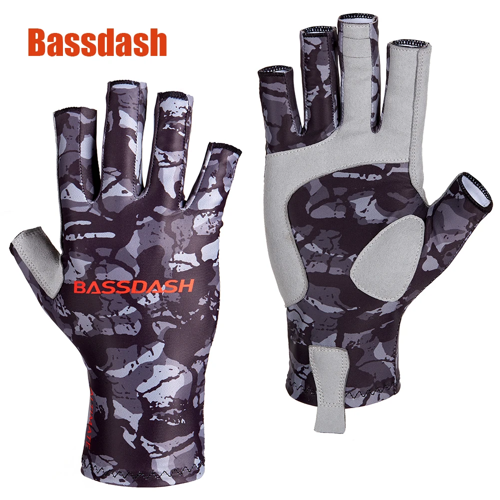 

Bassdash ALTIMATE Sun Protection Fingerless Fishing Gloves UPF 50+ Men’s Women’s UV Gloves for Kayaking Paddling Hiking Cycling